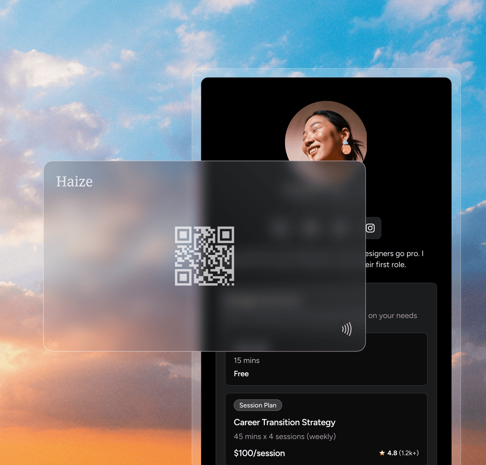 Haize NFC and QR sharing