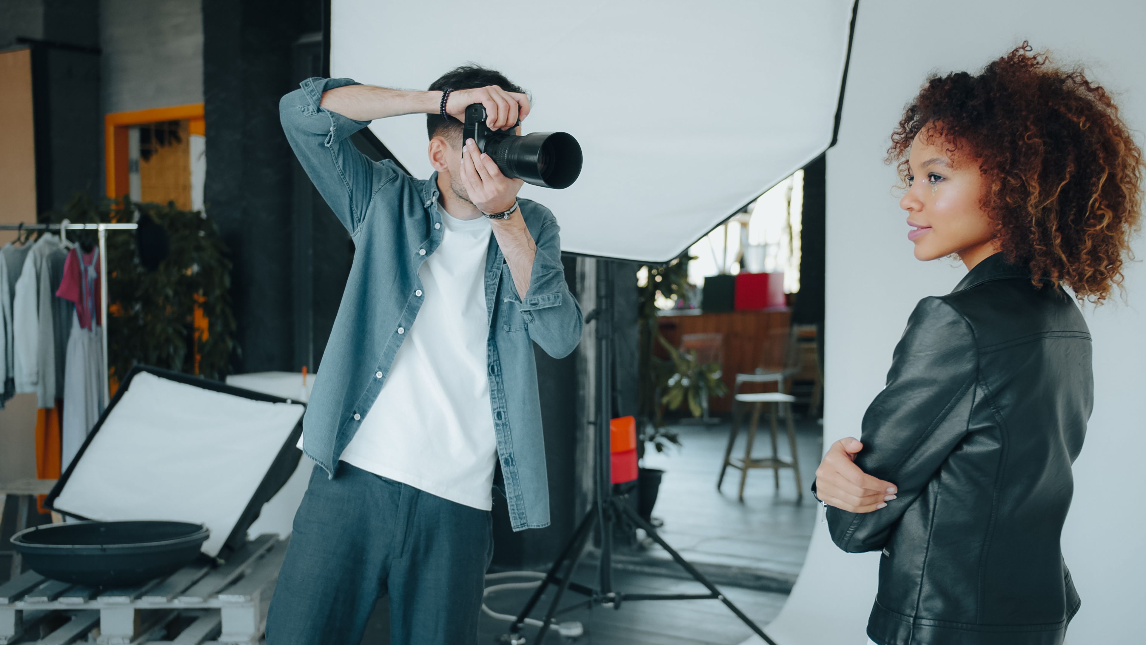 A photographer on a shoot